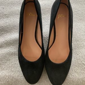 Black Suede J.Crew Heels